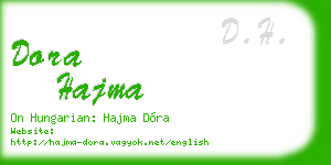 dora hajma business card