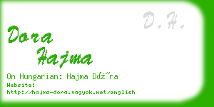 dora hajma business card